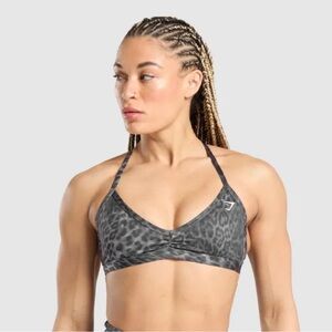 Gymshark Charcoal Leopard Sports Bra